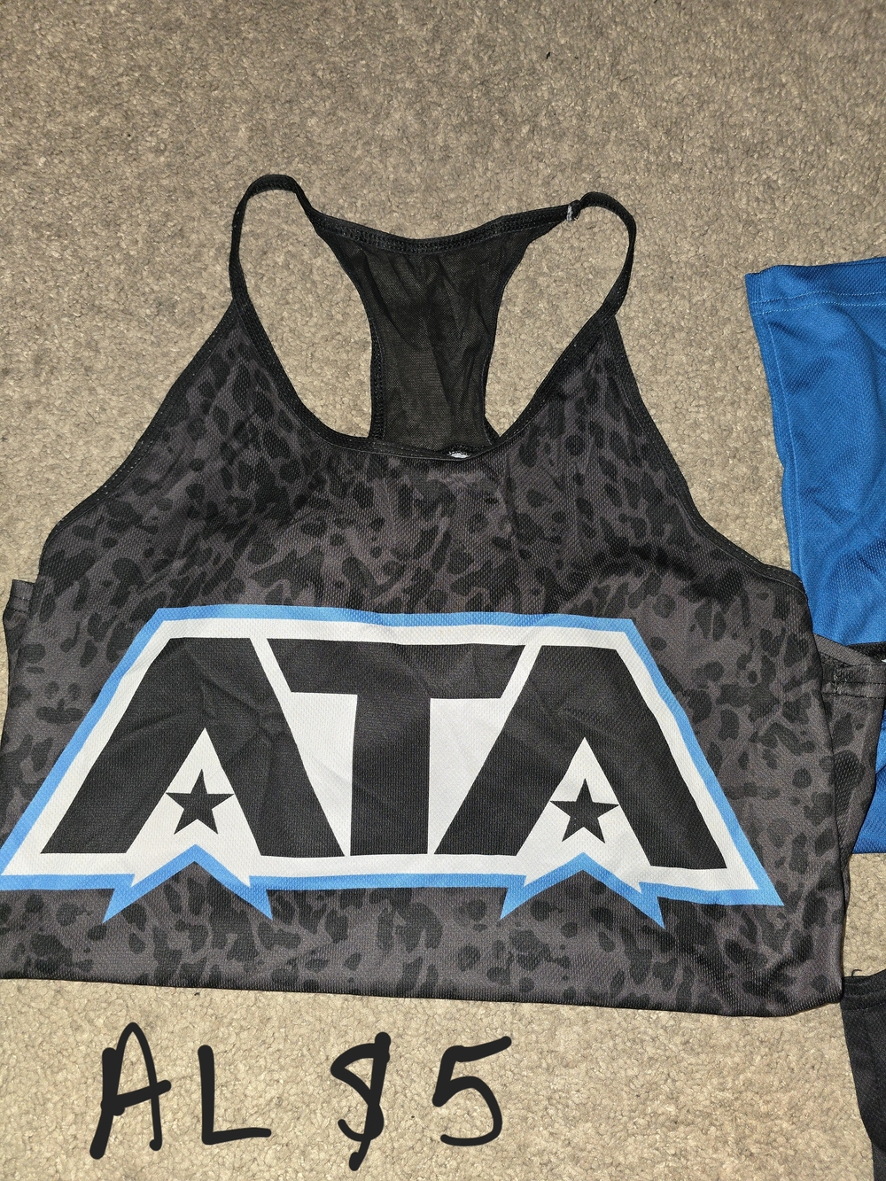 Black ATA Graphic Racerback Sports Bra